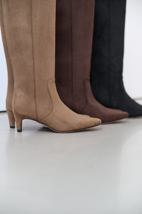【9月下旬発送】Faux Suede Long Boots
