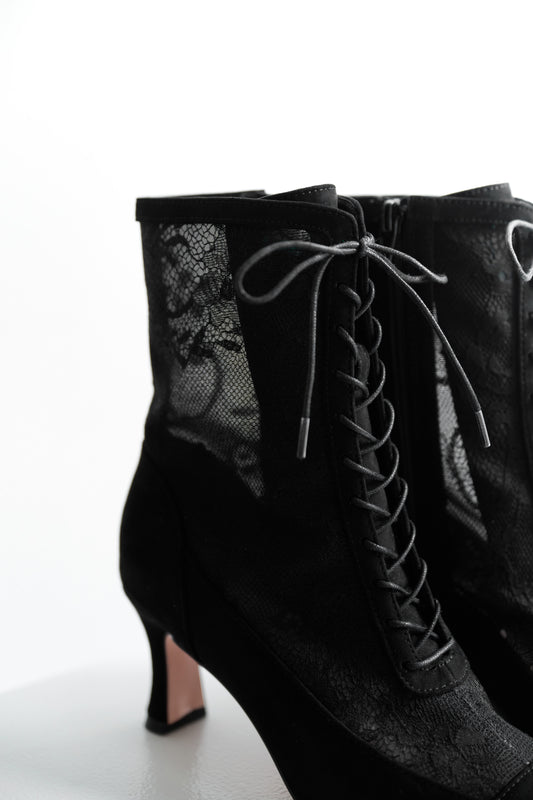 【8月下旬発送】Lace Ankle Boots