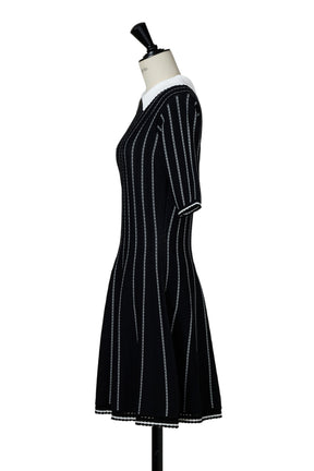 Striped Jacquard Knit Dress