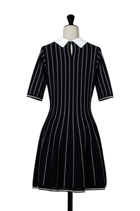 Striped Jacquard Knit Dress