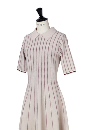 Striped Jacquard Knit Dress