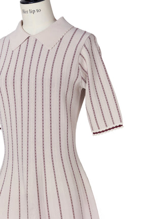 Striped Jacquard Knit Dress