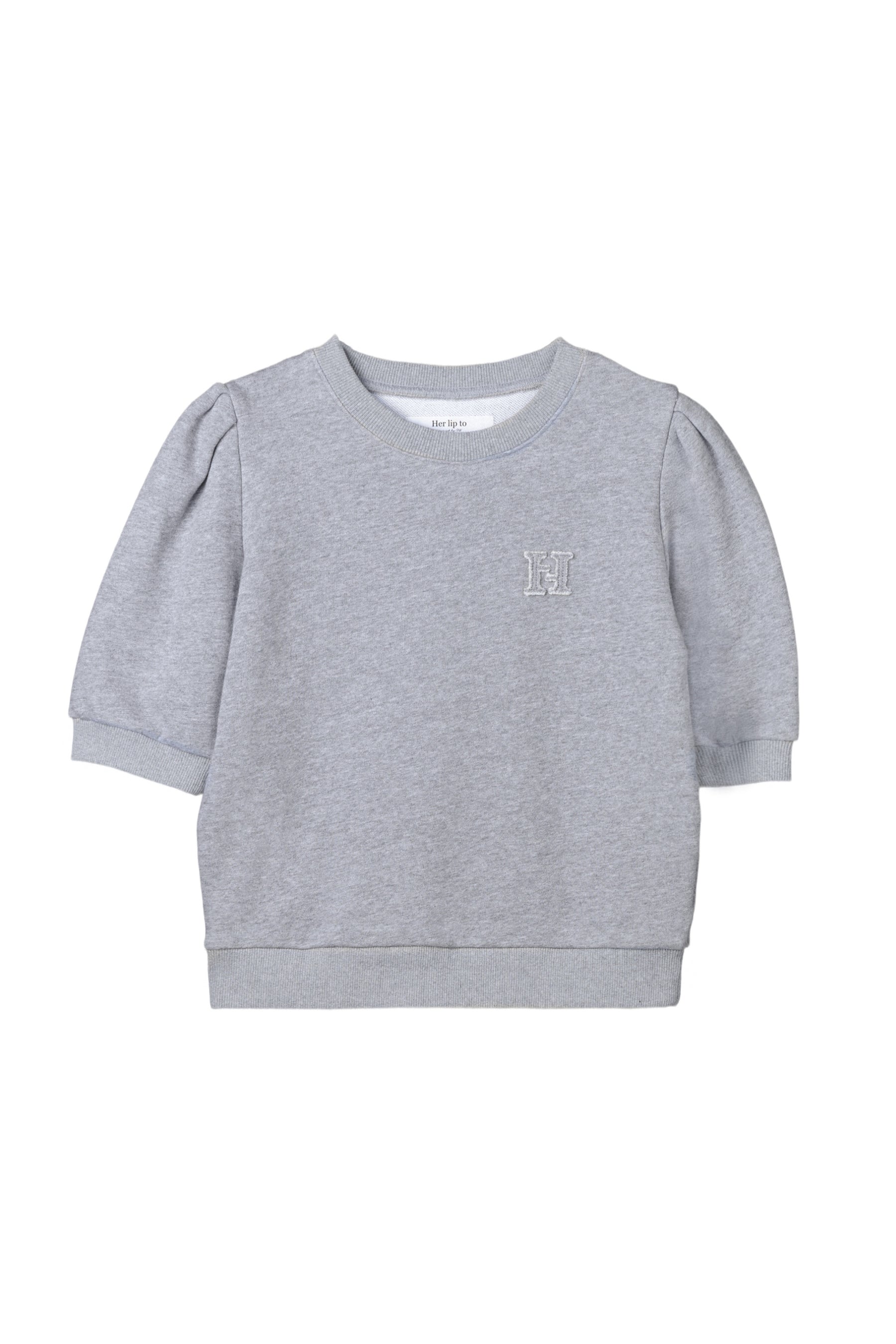 H Logo Puff-Sleeve Sweatshirt