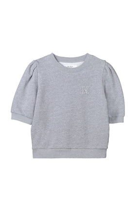 H Logo Puff-Sleeve Sweatshirt