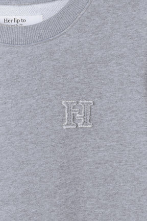 H Logo Puff-Sleeve Sweatshirt