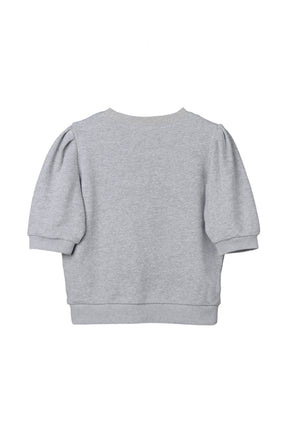 H Logo Puff-Sleeve Sweatshirt