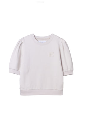 H Logo Puff-Sleeve Sweatshirt