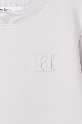 H Logo Puff-Sleeve Sweatshirt