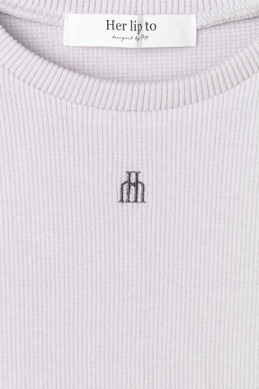 【新色】Trois Logo Ribbed Tee