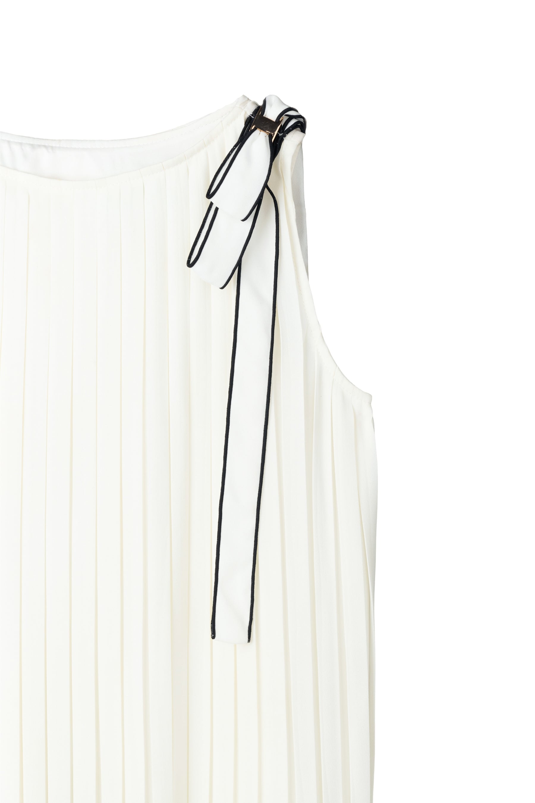 Pleated Chiffon Ribbon Top