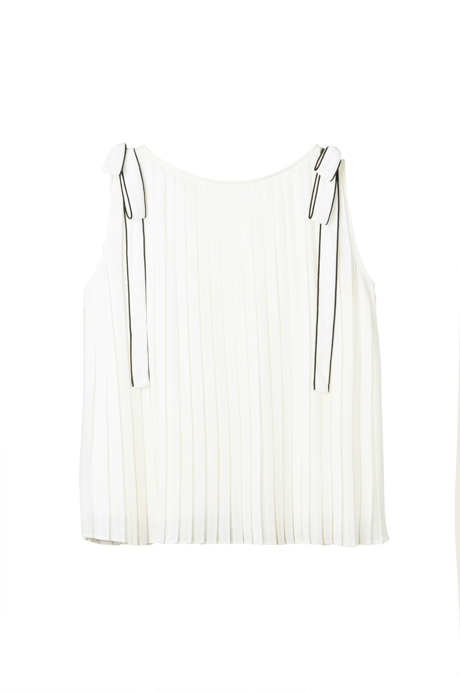 Pleated Chiffon Ribbon Top