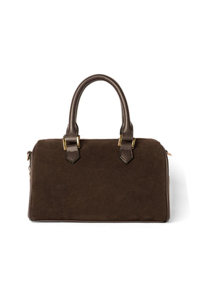 Suede Mini Boston Bag