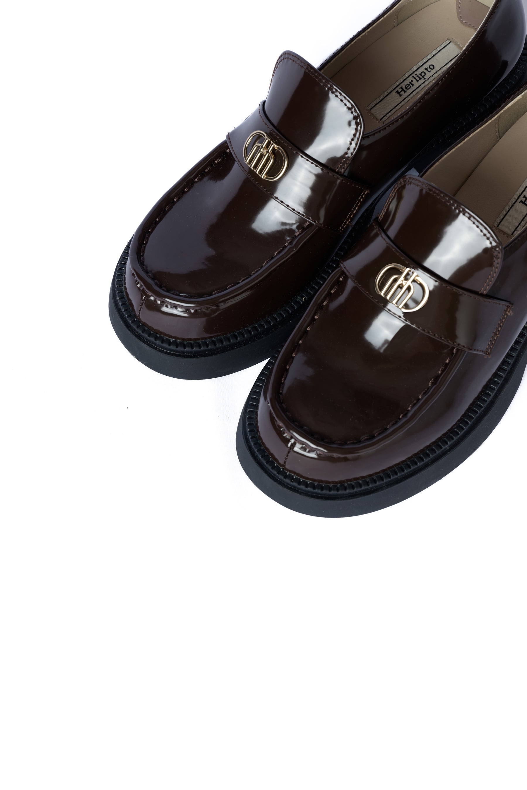 靴 herlipto Trois Logo Loafers 新色】Trois Logo Loafers