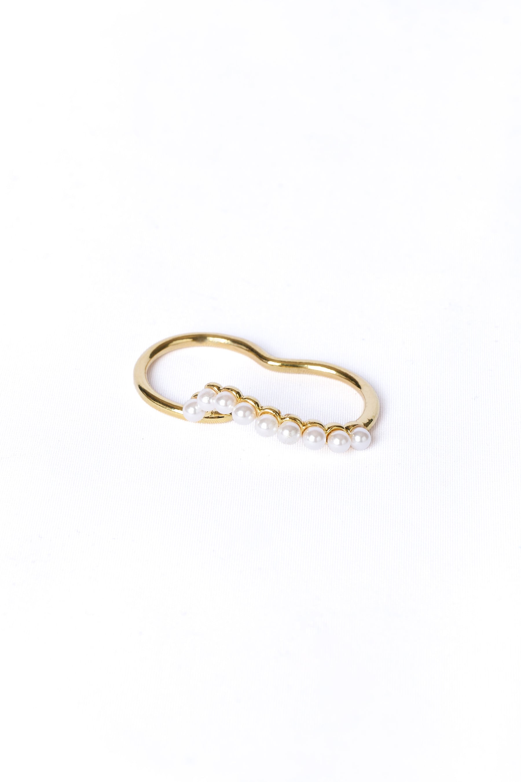 [Shipping in mid-August] Two-Finger Pearl Ring