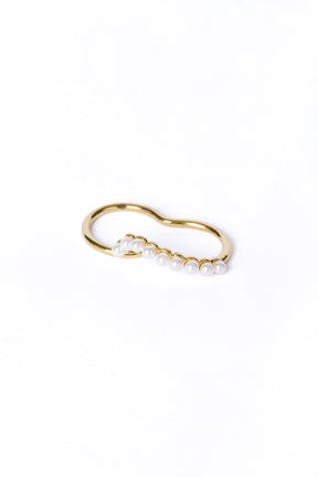 [Shipping in mid-August] Two-Finger Pearl Ring