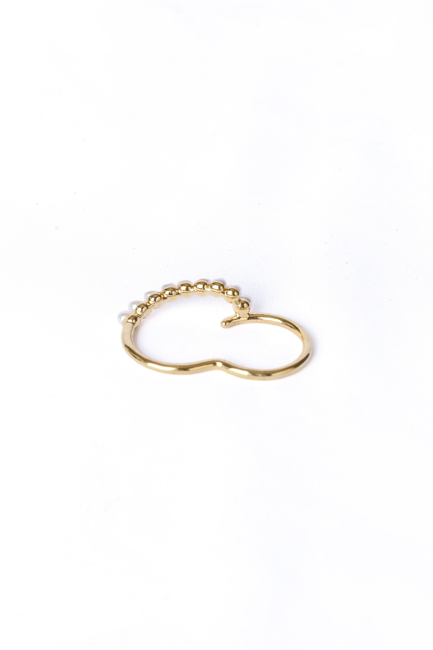 [Shipping in mid-August] Two-Finger Pearl Ring