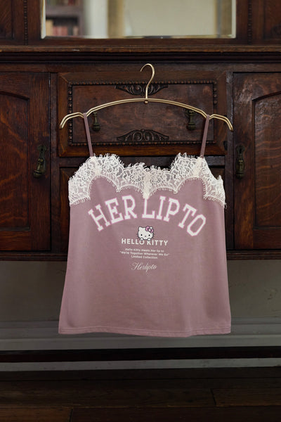 HLT x Hello Kitty Lace-Trim Camisole