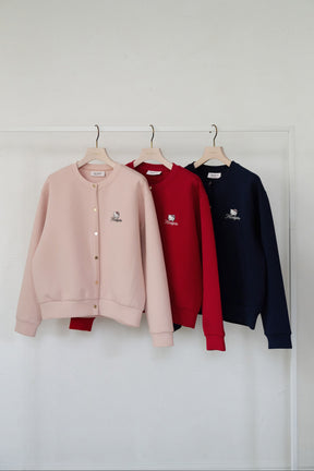 HLT×Hello Kitty Gold Button Cardigan