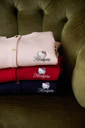 HLT×Hello Kitty Gold Button Cardigan