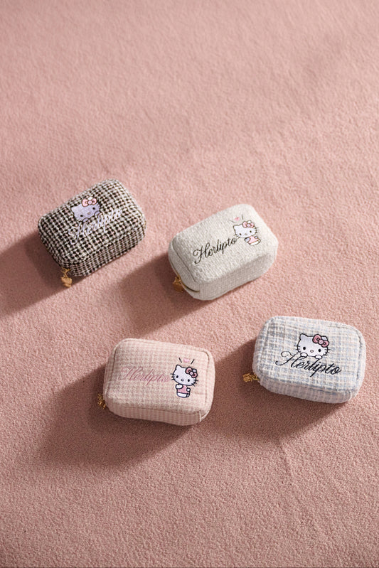 HLT x Hello Kitty Tweed Mini Pouch