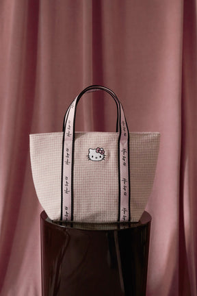 HLT x Hello Kitty Tweed Tote Bag