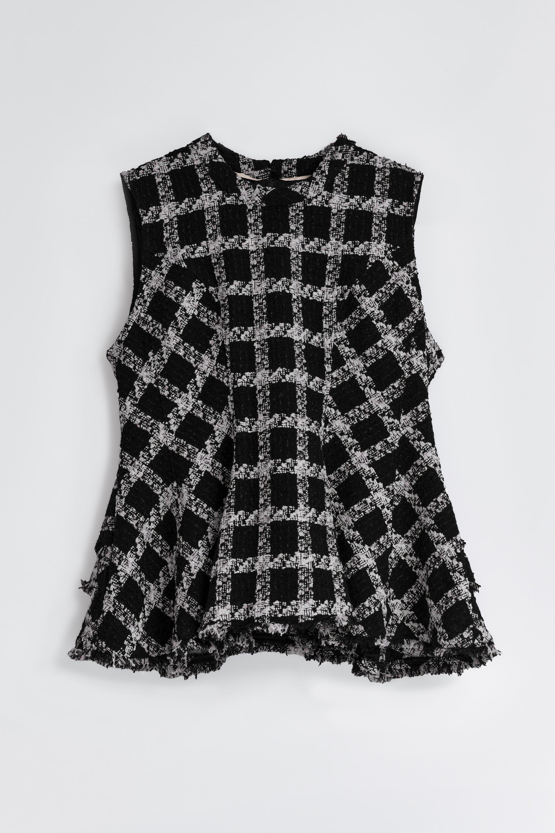 【9月中旬発送】Vol.1 Check Tweed Peplum Top