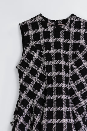 【9月中旬発送】Vol.1 Check Tweed Peplum Top