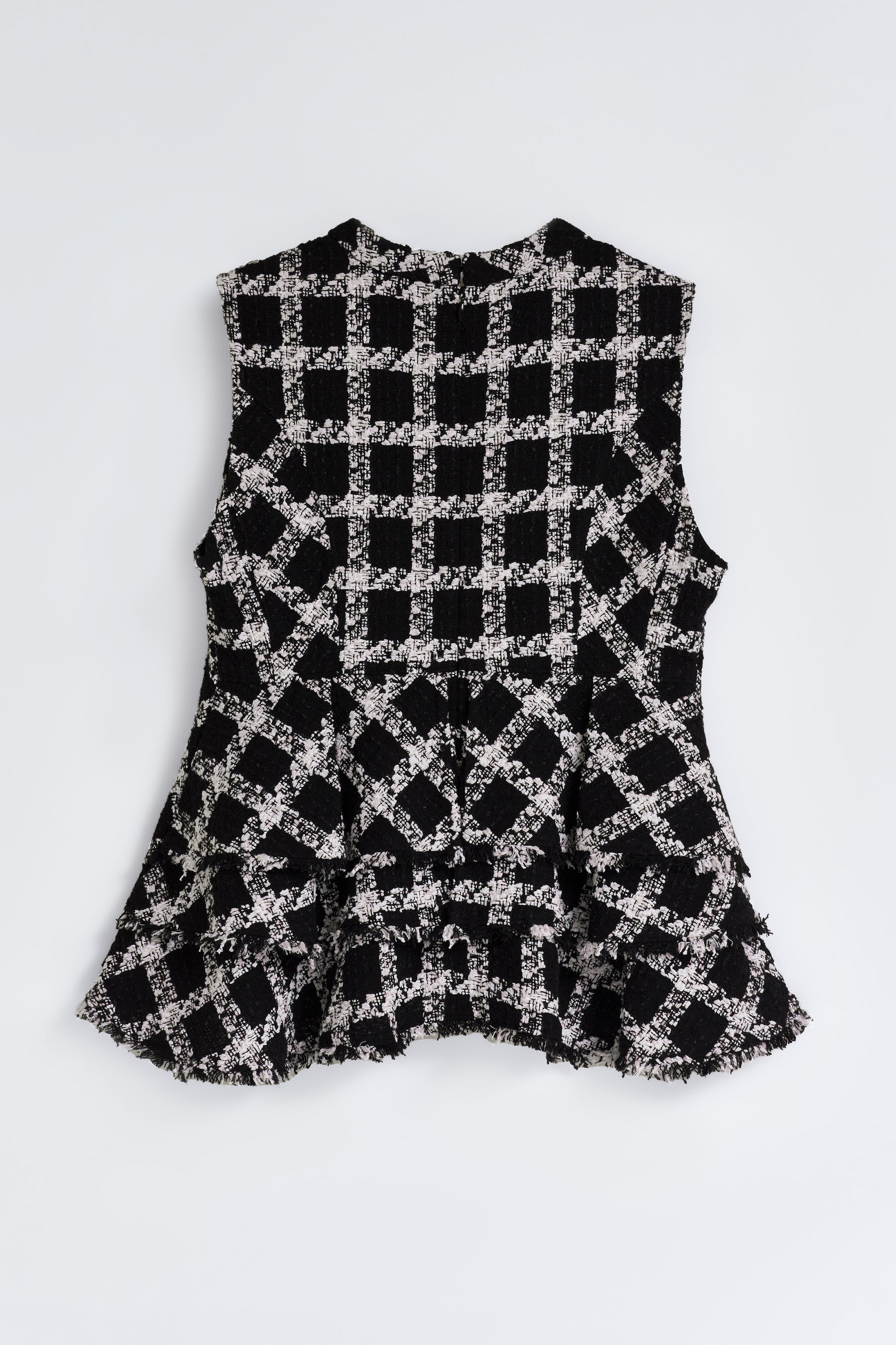【9月中旬発送】Vol.1 Check Tweed Peplum Top