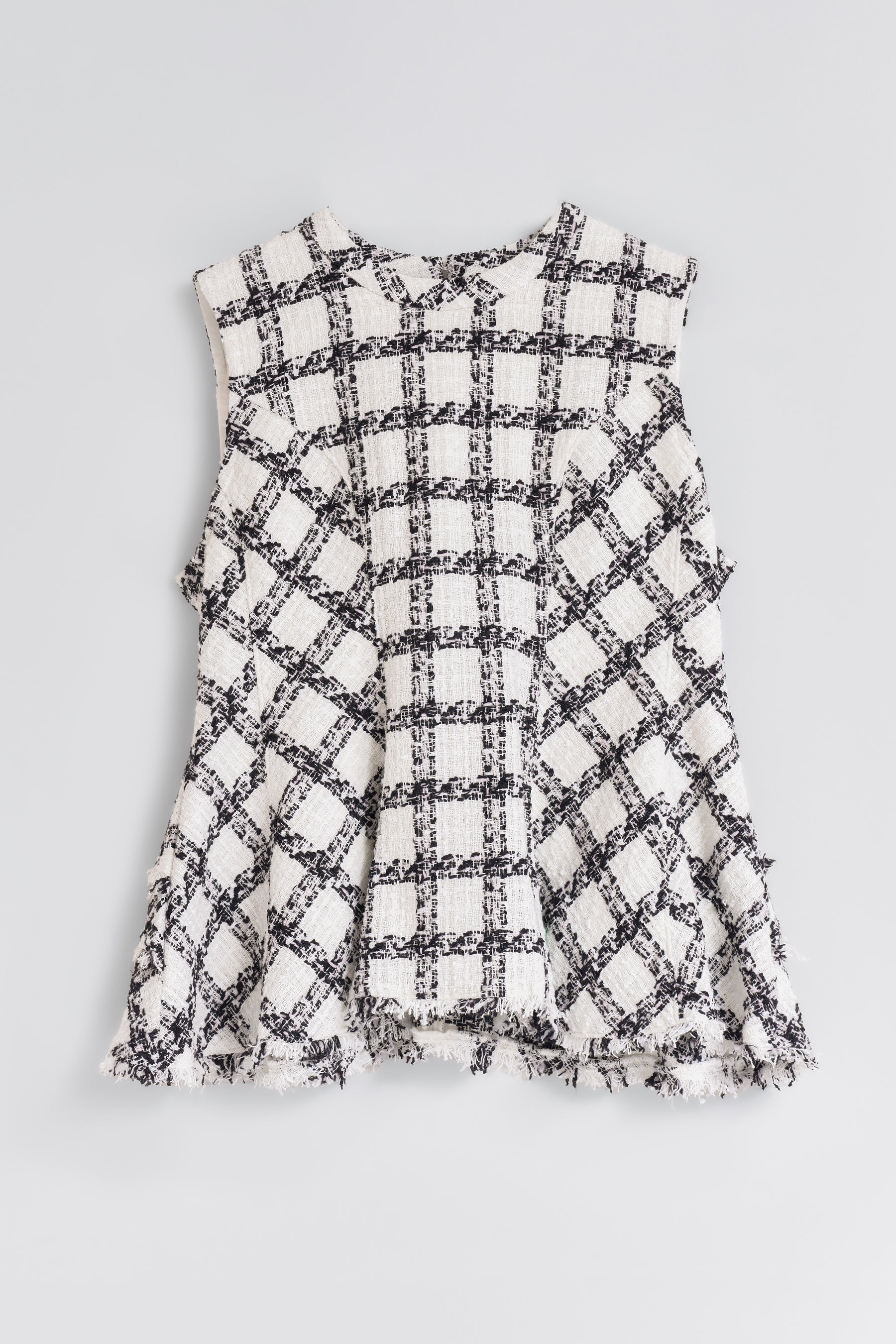 【9月中旬発送】Vol.1 Check Tweed Peplum Top