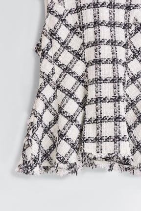 【9月中旬発送】Vol.1 Check Tweed Peplum Top