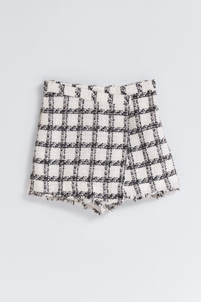 【9月中旬発送】Vol.1 Check Tweed Peplum Shorts