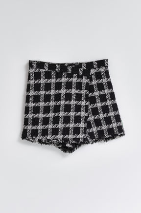 【9月中旬発送】Vol.1 Check Tweed Peplum Shorts