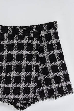 【9月中旬発送】Vol.1 Check Tweed Peplum Shorts