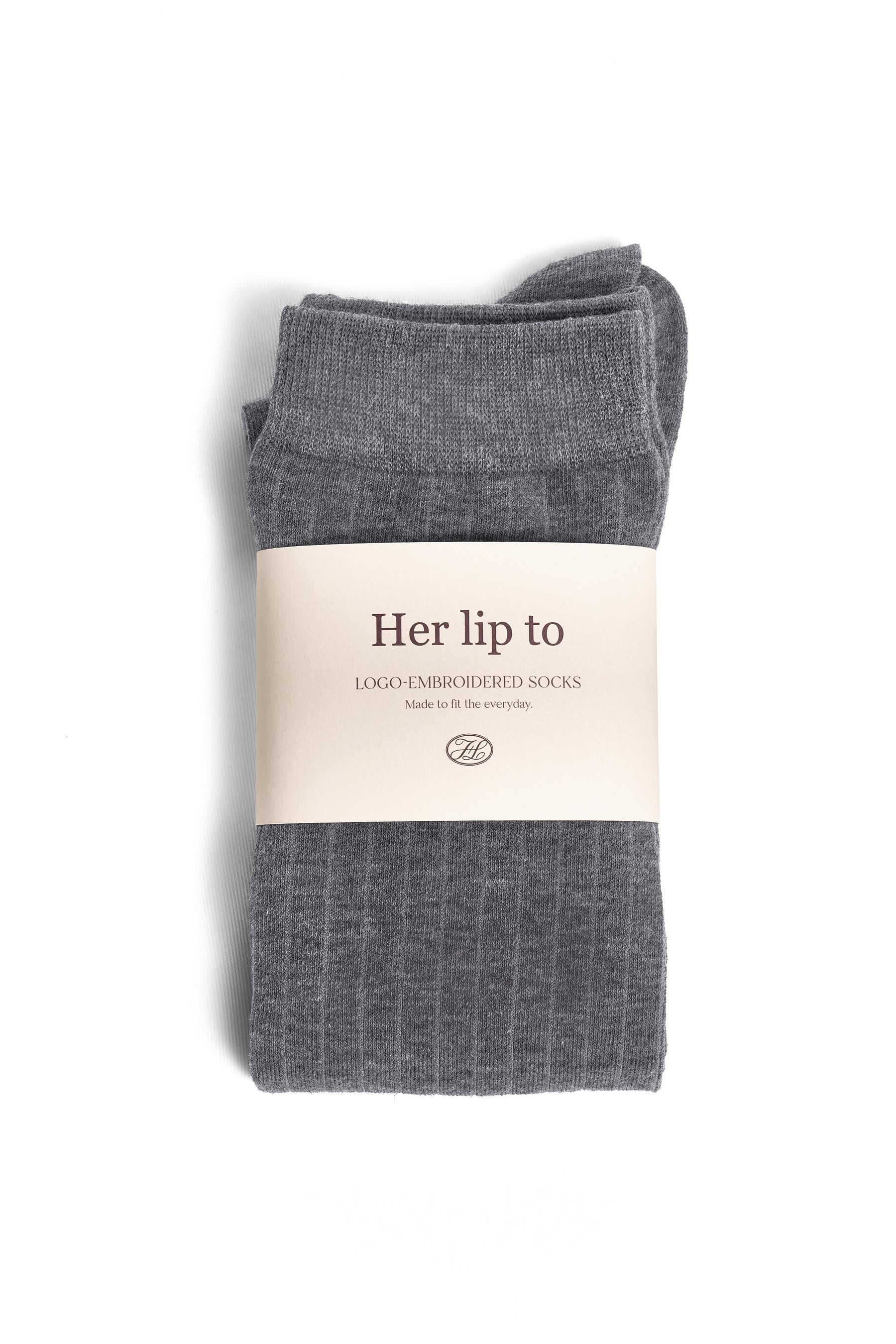 Logo Embroidered Long Socks
