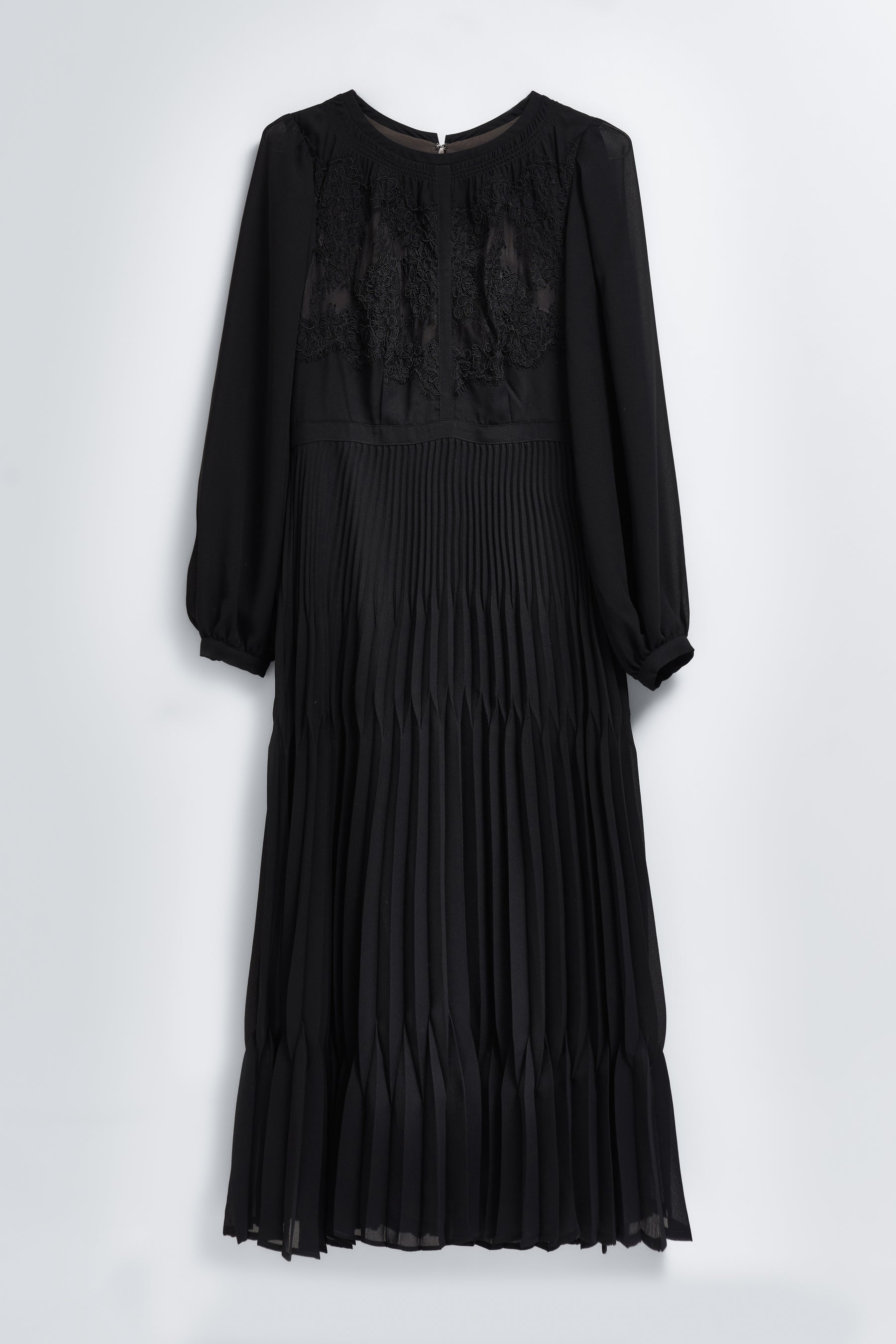 【9月上旬発送】Vol.1 Pleated Chiffon Lace Dress