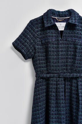 【10月下旬発送発送】Vol.1 Tweed Belted Dress