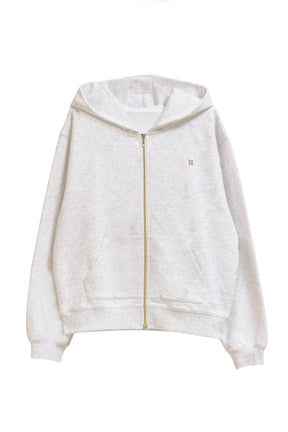【light gray / pink】Flight Mode Boyfriend Zip Hoodie
