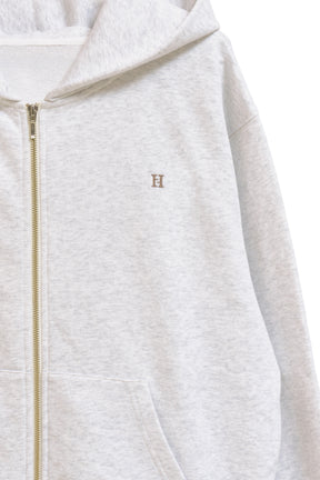 【light gray / pink】Flight Mode Boyfriend Zip Hoodie