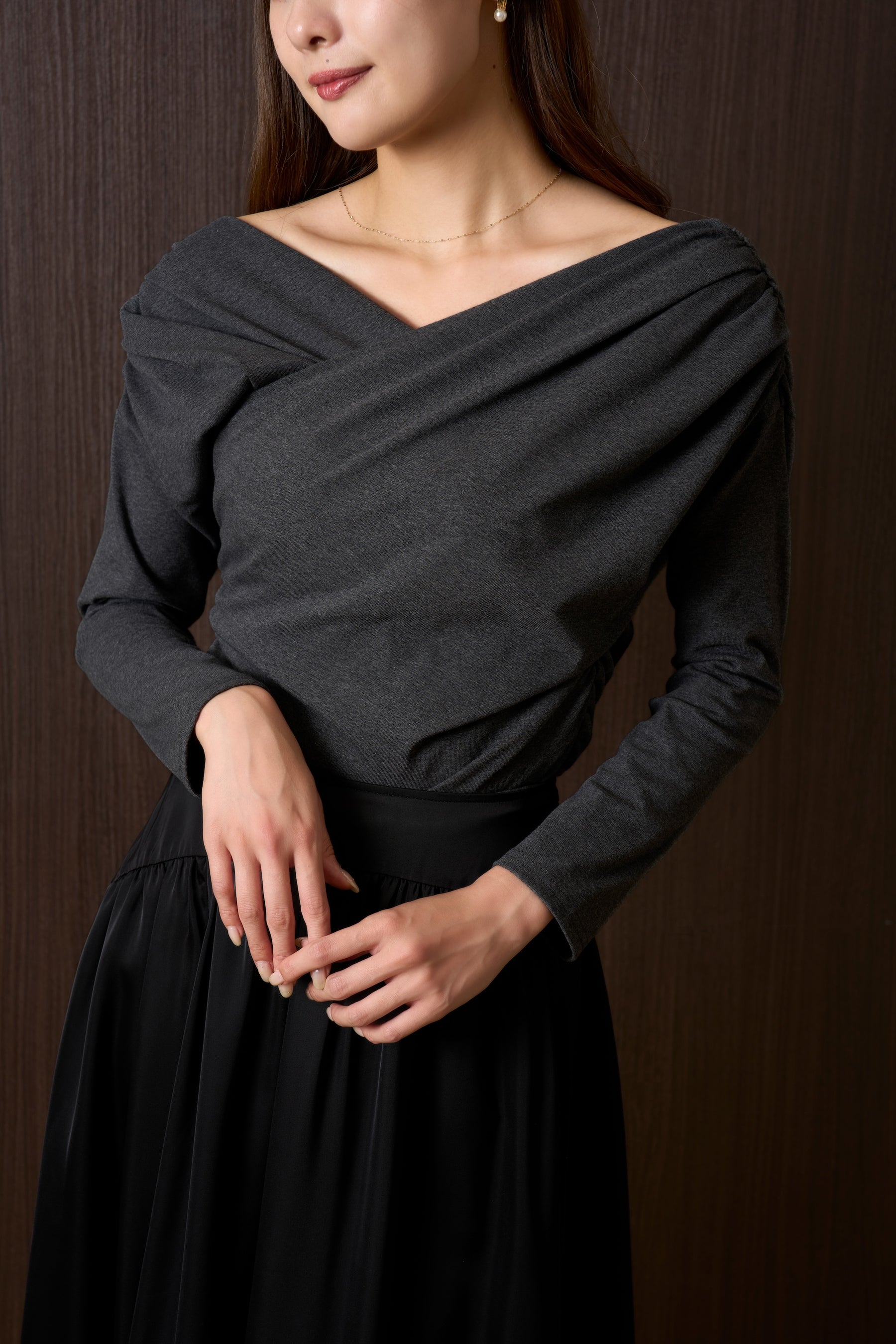 Asymmetric Cotton-blend Jersey Top