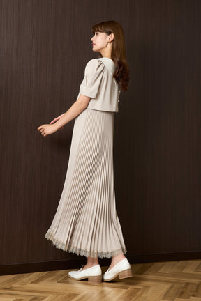 Butterfly Collar Pleated Dress