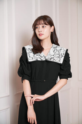 Vyronas Lace Collar Dress