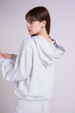 【light gray / pink】Flight Mode Boyfriend Zip Hoodie
