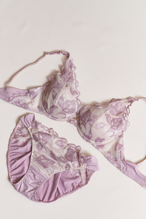 【mauve】Magnolia Tulle Lace Bra Set