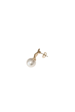 Gold Square Pearl Pierces/Earrings