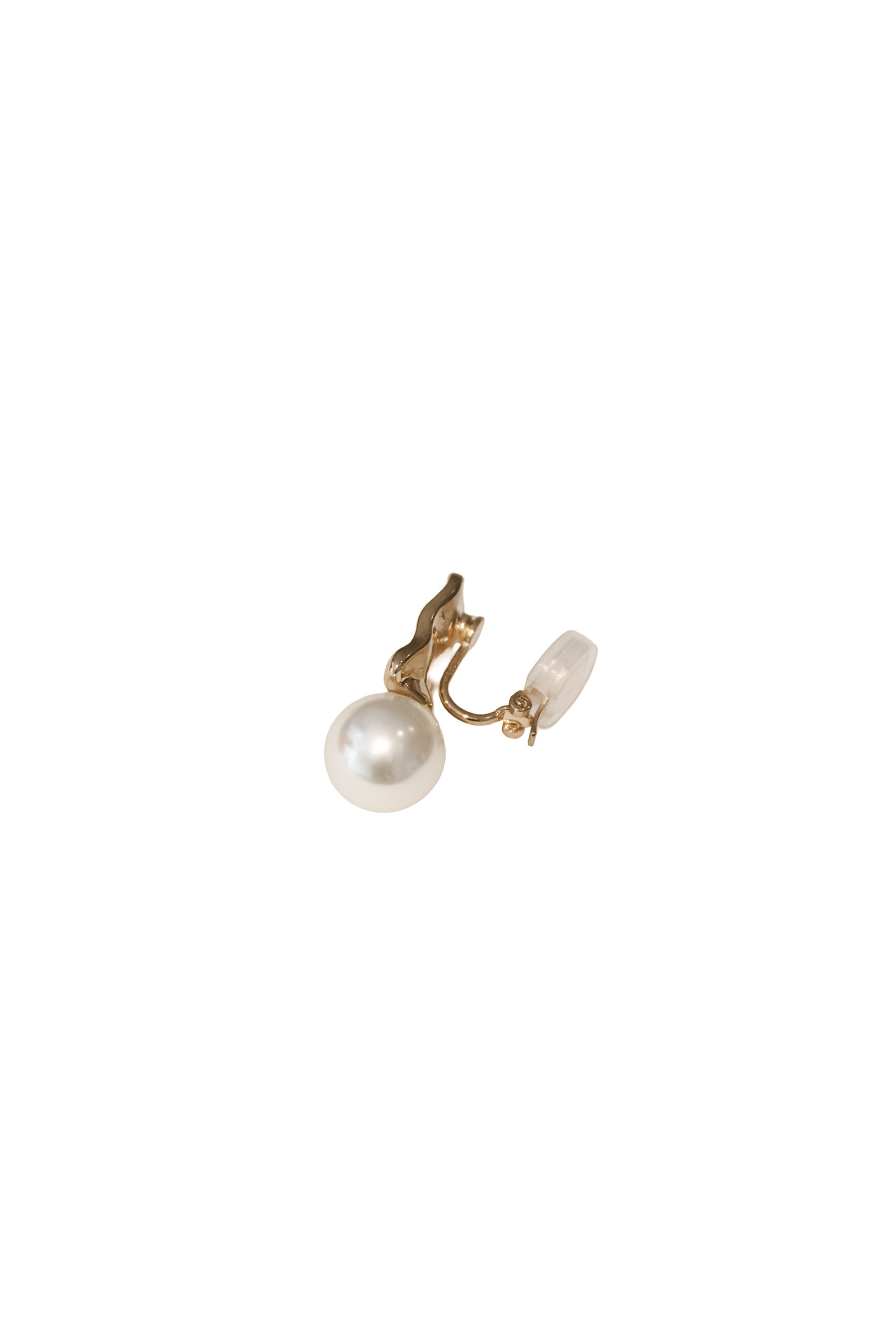 Gold Square Pearl Pierces/Earrings