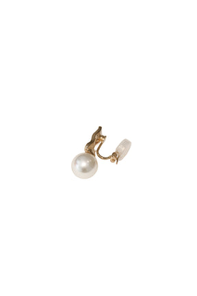 Gold Square Pearl Pierces/Earrings