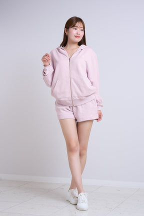 【light gray / pink】Flight Mode Boyfriend Zip Hoodie