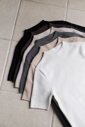 【新色】Wool-Blend Ribbed Knit Top