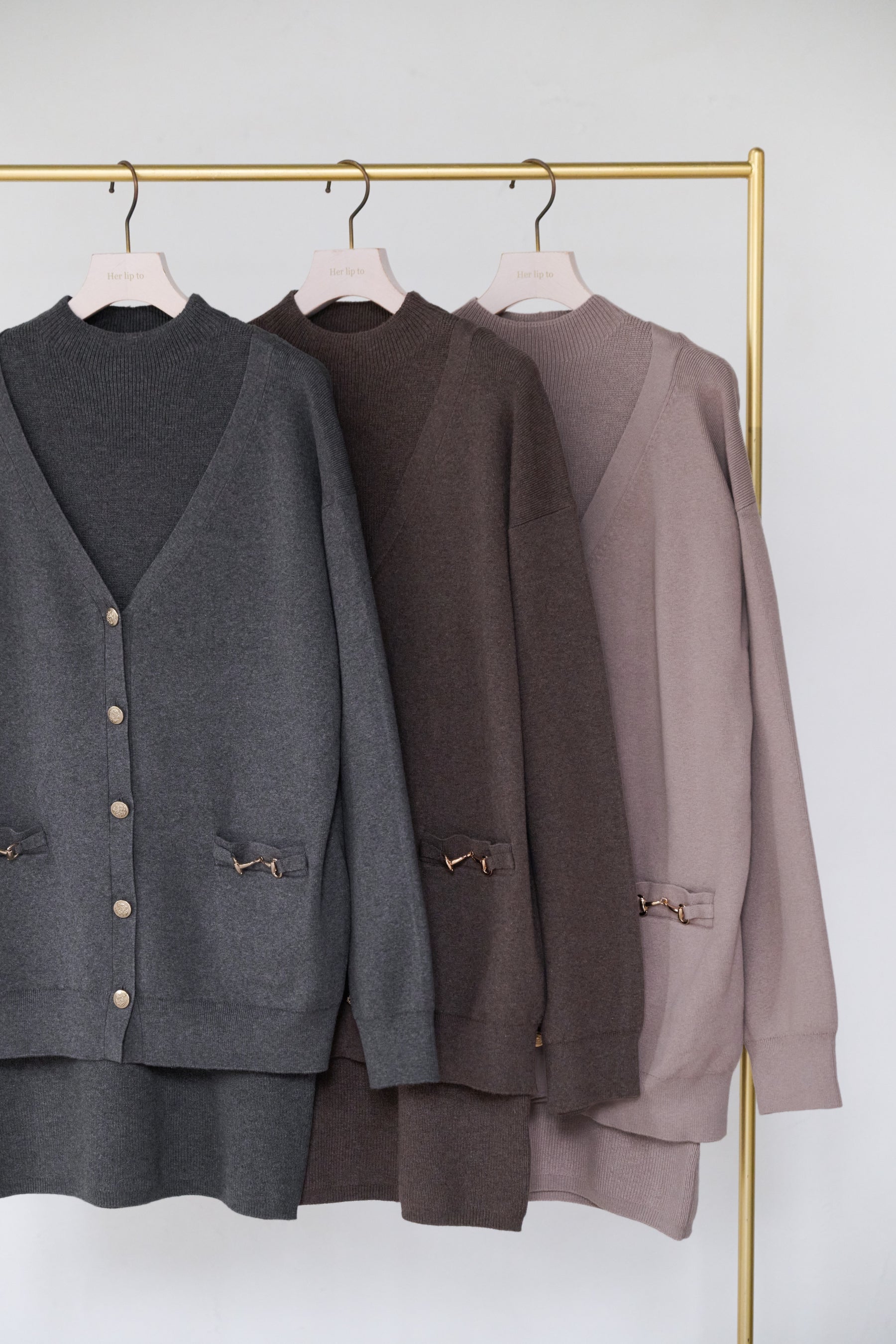 【新色】Clemence Knit Dress Set