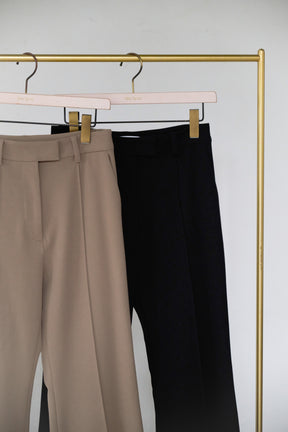 Front-Tuck Semi-Flare Pants